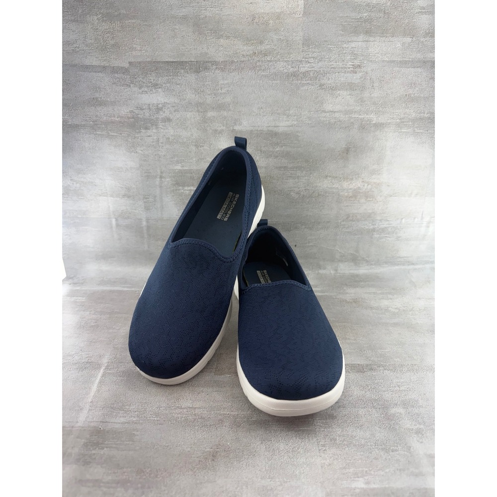 Skechers On-the-GO Flex Comfort Navy Blue Slip On Walking Shoes 138273 Women 8
